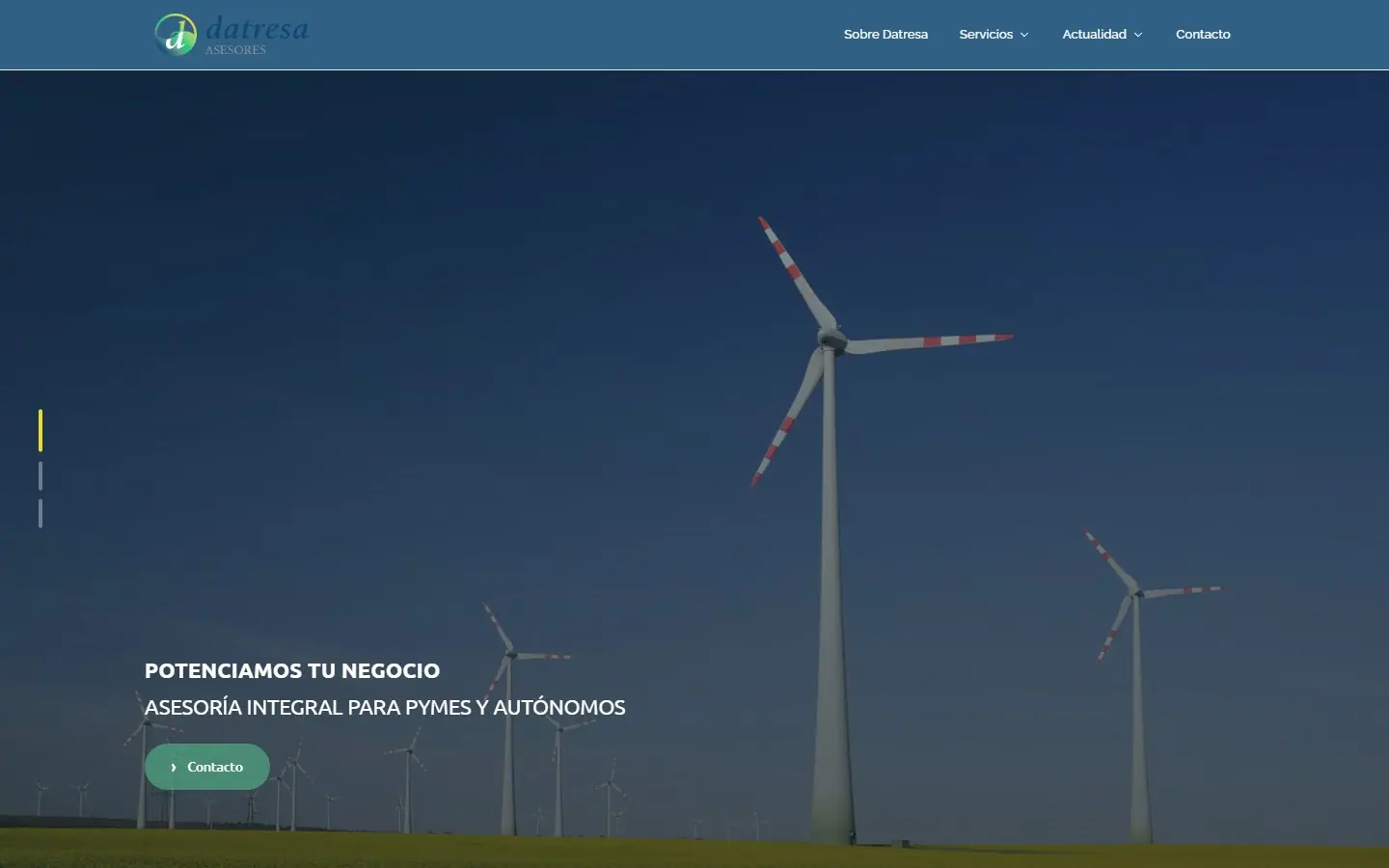 Screenshot of the Datresa Asesores website