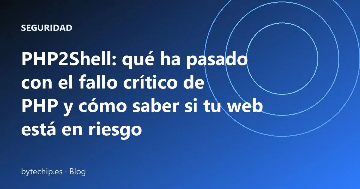 PHP2Shell: qué ha pasado con el fallo crítico de PHP y cómo saber si tu web está en riesgo