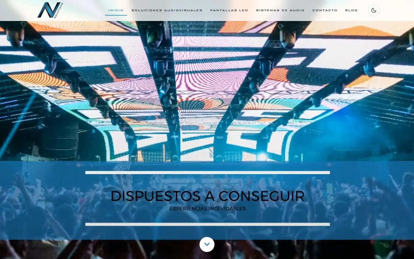 Screenshot of the NAV Solutions website