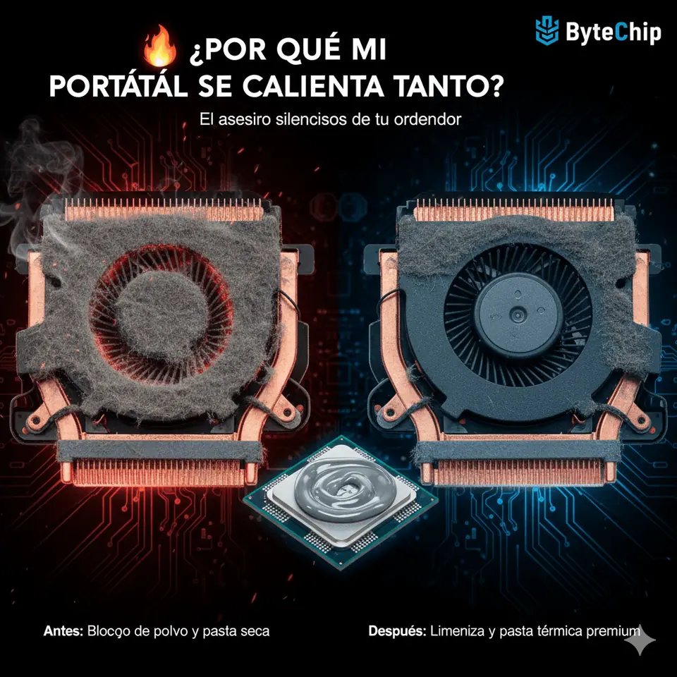 🔥 ¿Por qué mi portátil se calienta tanto? El asesino silencioso de tu ordenador