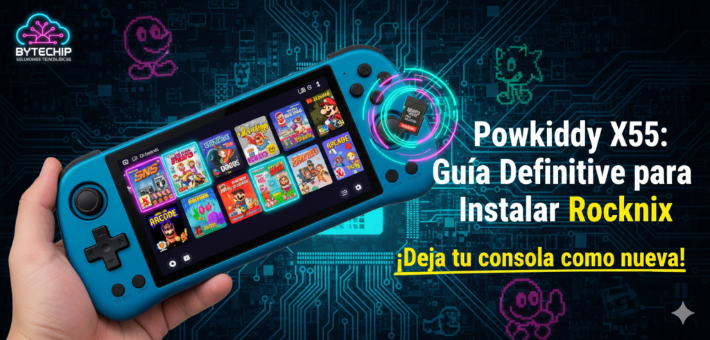 🚀 Powkiddy X55: Guía Definitiva para Instalar Rocknix (¡Deja tu consola como nueva!)